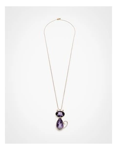 Crystal Cat Necklace Amethyst