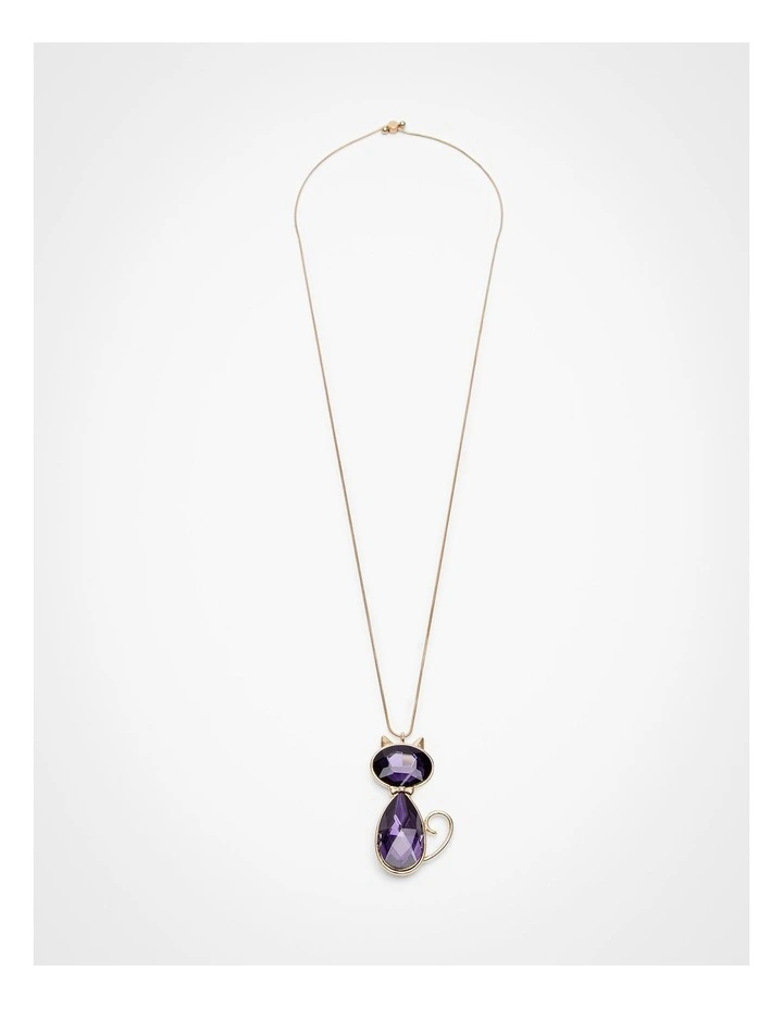 Crystal Cat Necklace Amethyst image 1