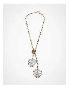 Crystal Heart Lariat Multi
