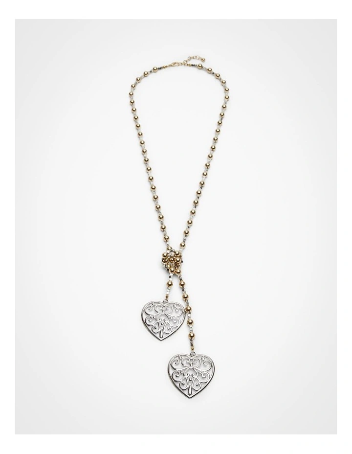 Crystal Heart Lariat Multi image 1