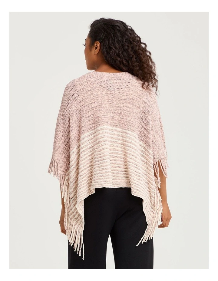 Chenille Poncho Blush image 2