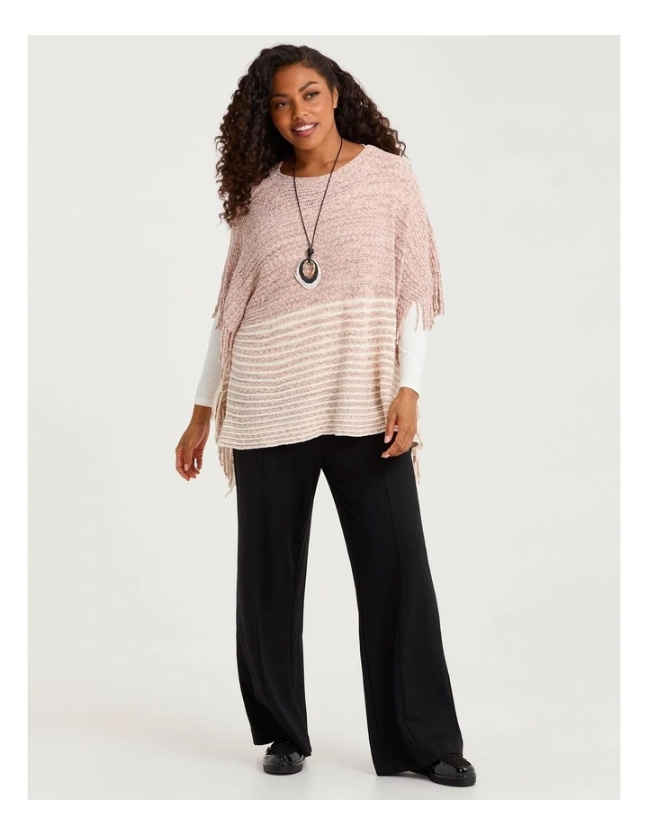 Chenille Poncho Blush image 3