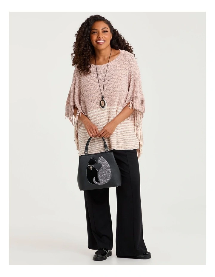 Chenille Poncho Blush image 4
