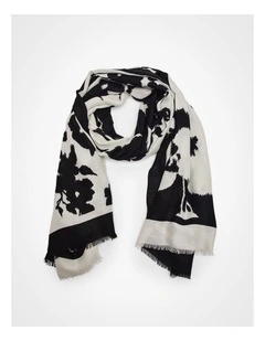 Poppy Scarf Black/white