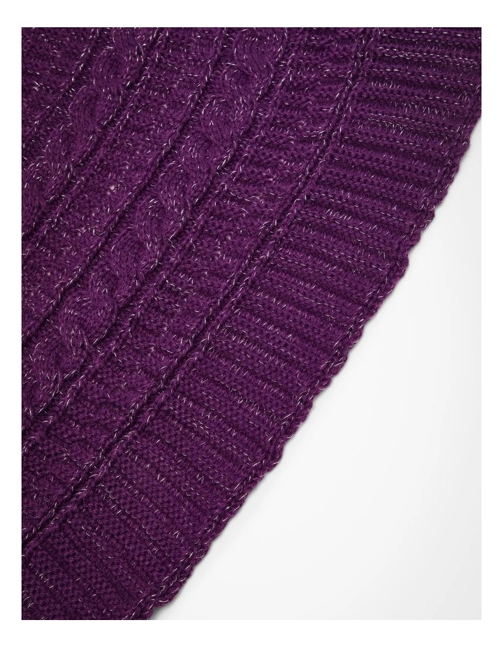Lurex Thread Cascading Vest Purple image 4