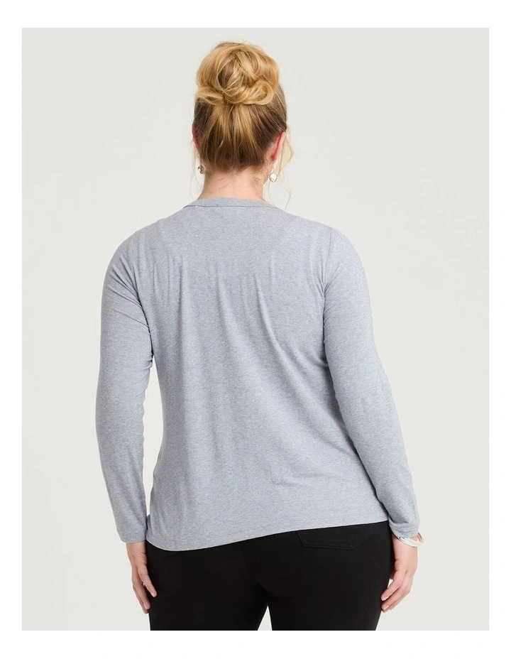 Australian Wool Blend Cardigan Grey Marle image 2