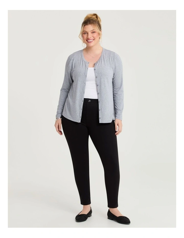 Australian Wool Blend Cardigan Grey Marle image 5