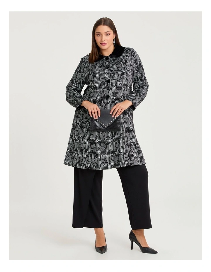 Check Me Out Swing Coat in Check image 1