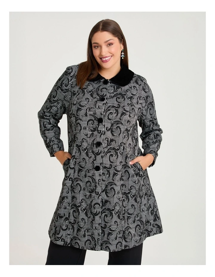Check Me Out Swing Coat in Check image 3