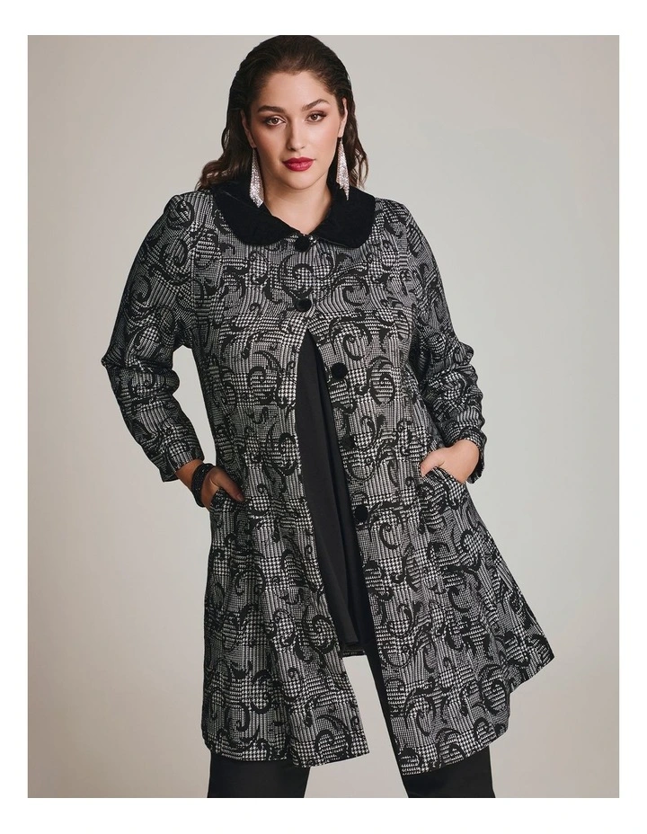 Check Me Out Swing Coat in Check image 4