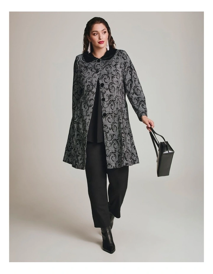 Check Me Out Swing Coat in Check image 6