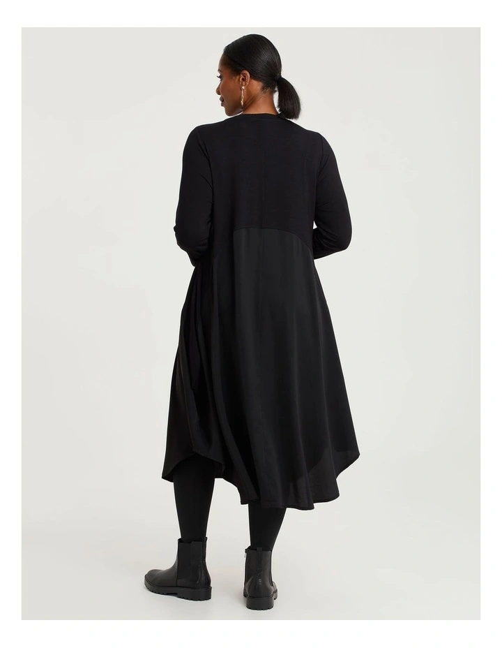 Natural Sadie Spliced Dress Black image 2