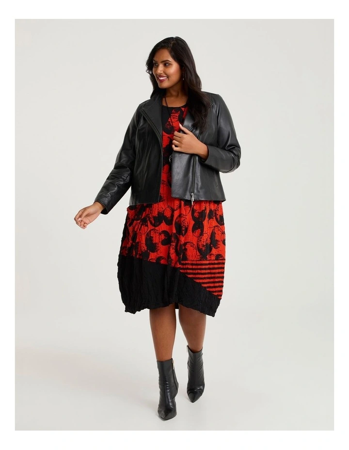 Spliced Luna Dress Sunset Orange/black image 4