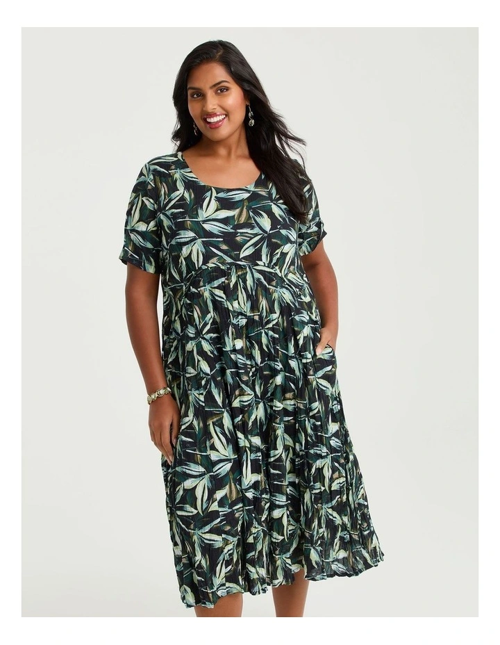 Cotton Gauze Favourite Dress Leaf Print image 3