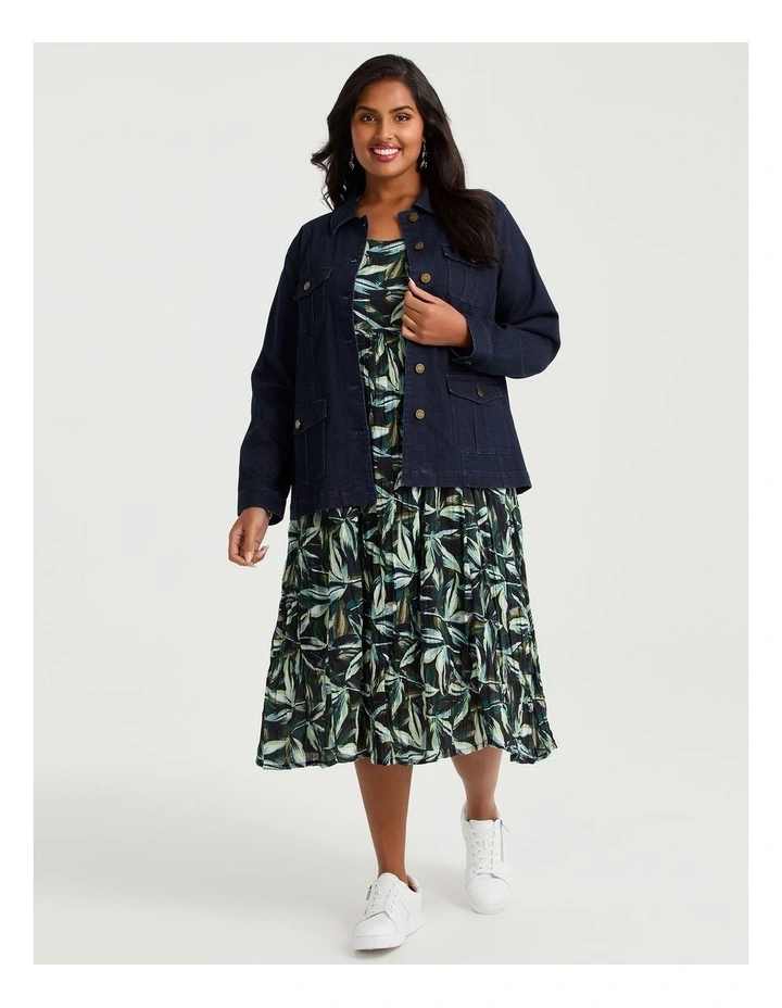 Cotton Gauze Favourite Dress Leaf Print image 4