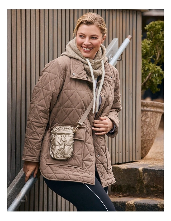 Quilted Puffer Jacket Mocha image 5