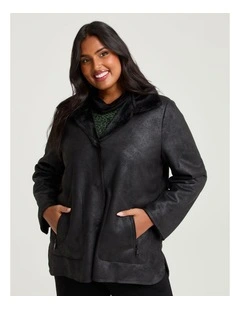 Reversible Faux Fur Shearling Jacket