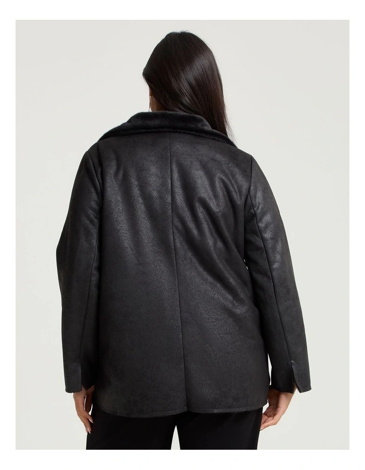 Reversible Faux Fur Shearling Jacket image 2