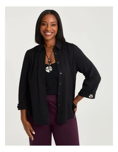 Swing Bamboo Ponte Jacket in Black