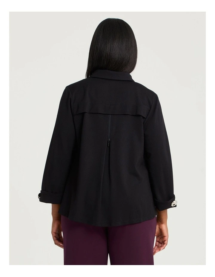 Swing Bamboo Ponte Jacket in Black image 2