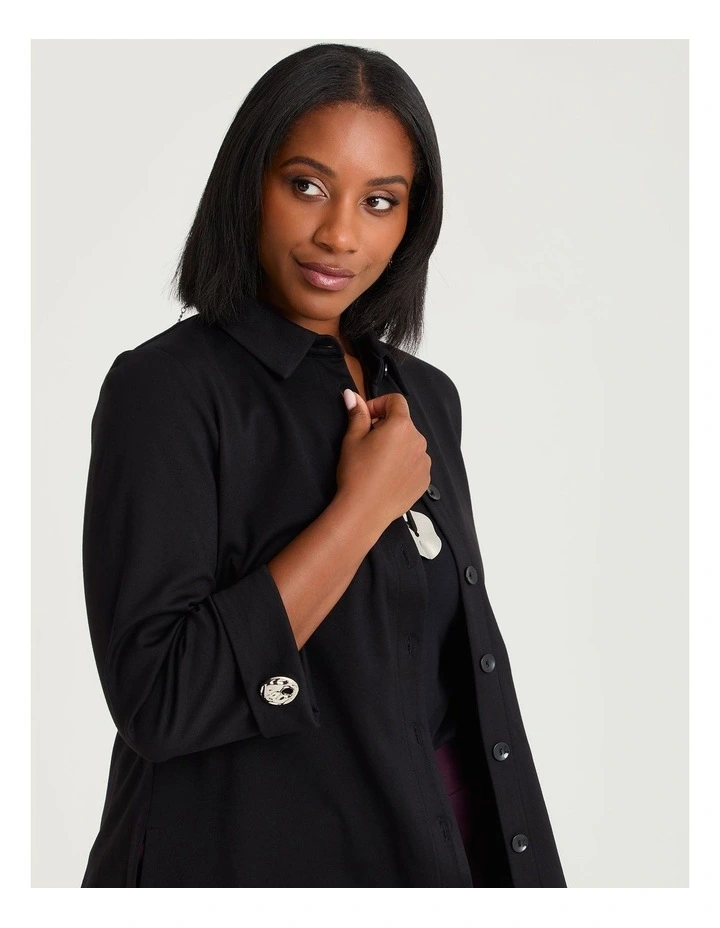 Swing Bamboo Ponte Jacket in Black image 3