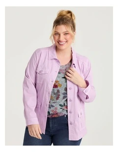 Lyocell Blend Casual Jacket Pink Lavender