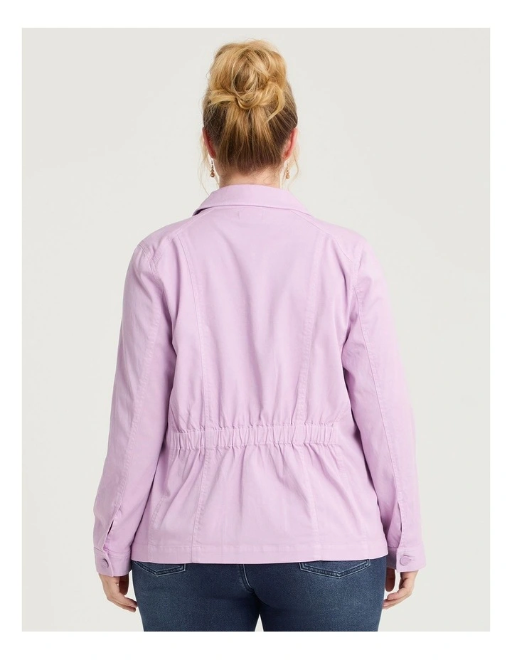 Lyocell Blend Casual Jacket Pink Lavender image 2