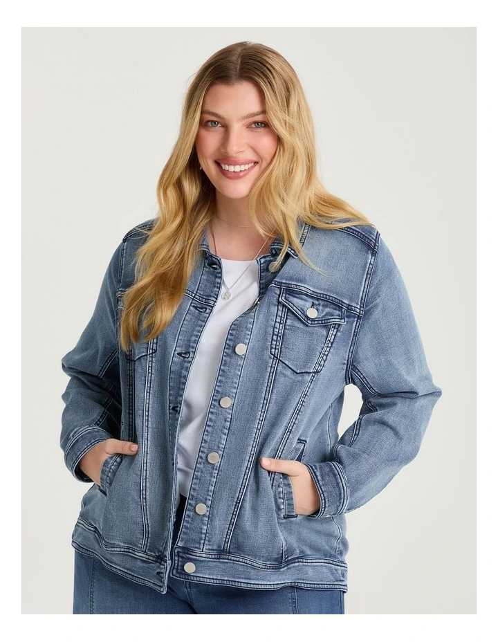 The Signature Denim Jacket Eden Blue Denim image 3