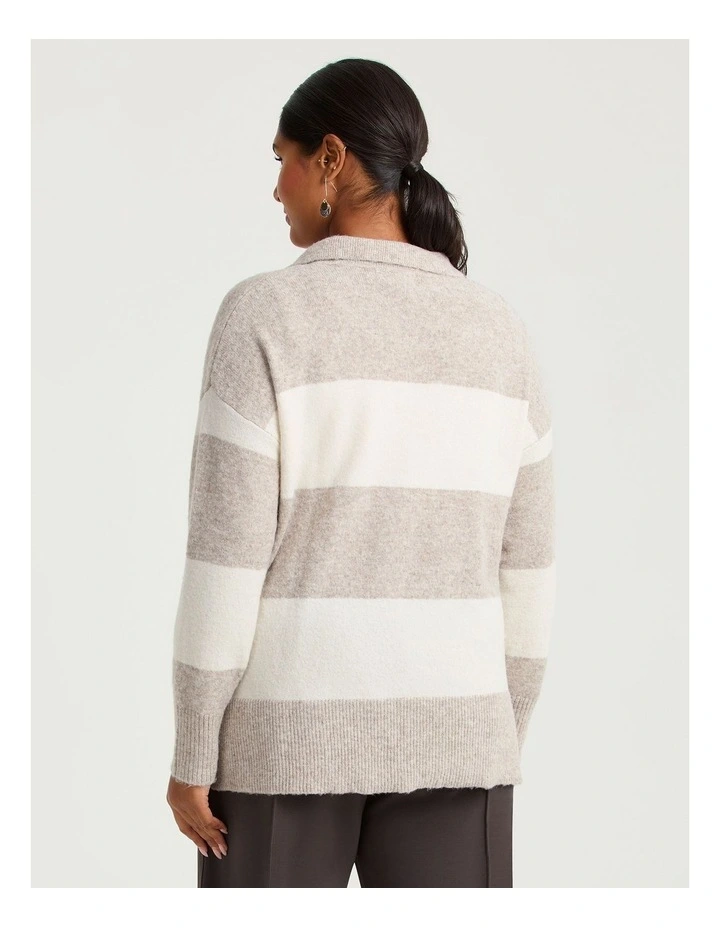 Stripe Polo Jumper Stripe image 2