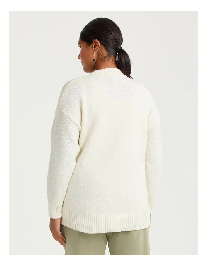 Boucle Star Jumper Cream image 2
