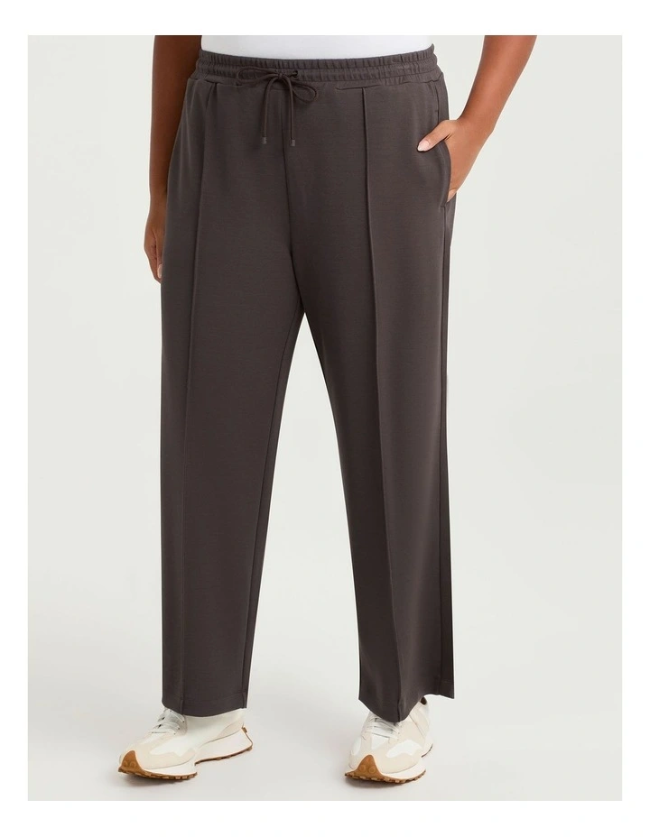 Luxe Touch Tape Wide Leg Trackpant in Espresso image 1