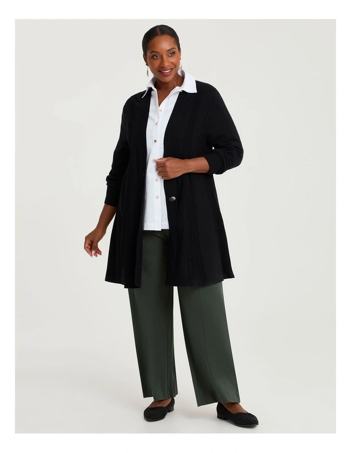 Ponte Harper Wide Leg Pant in Dark Ivy image 4