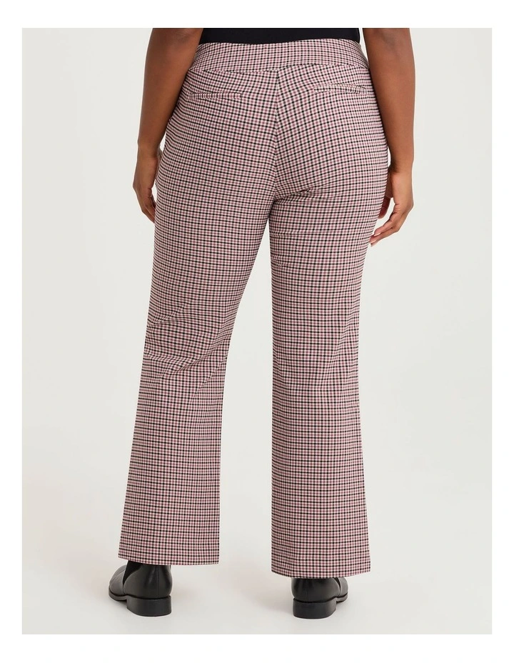 Check Bootleg Natural Pant in Check image 2