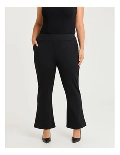 Kara Jacquard Bootleg Pant Black