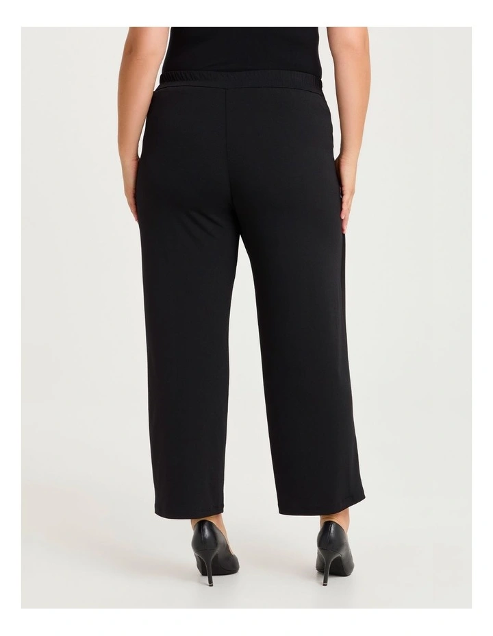 Crossover Wrap Event Wide Leg Pant in Black image 2