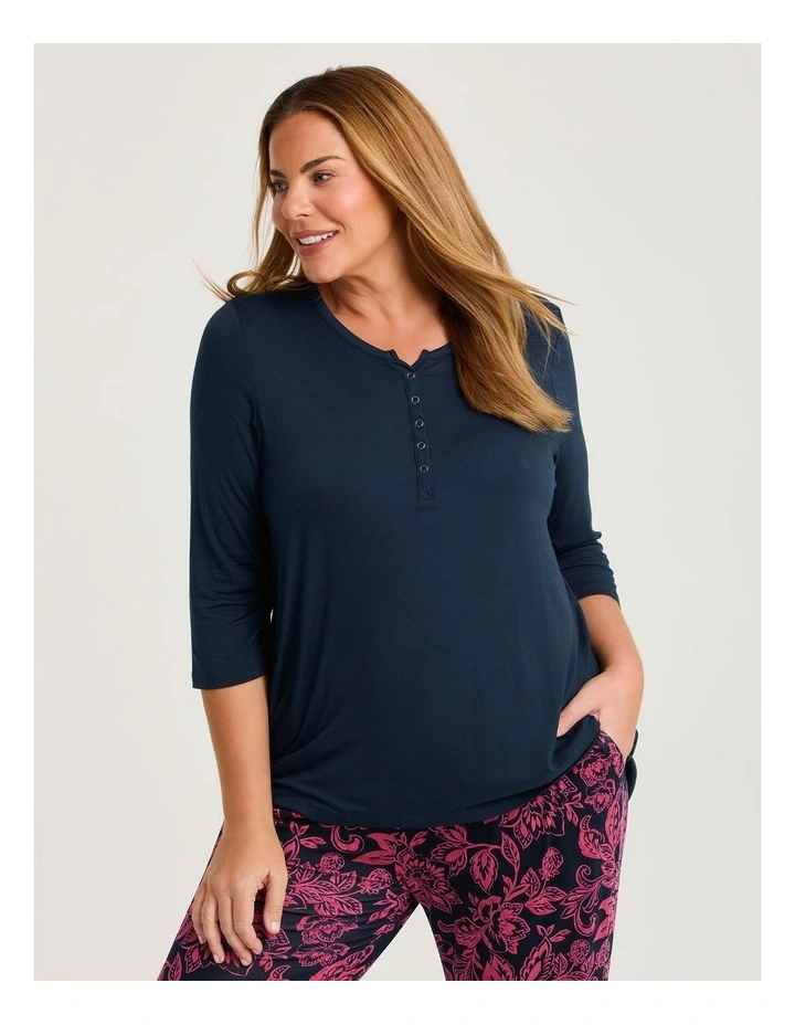 Bamboo Twilight Pyjama Top Carbon Blue image 3