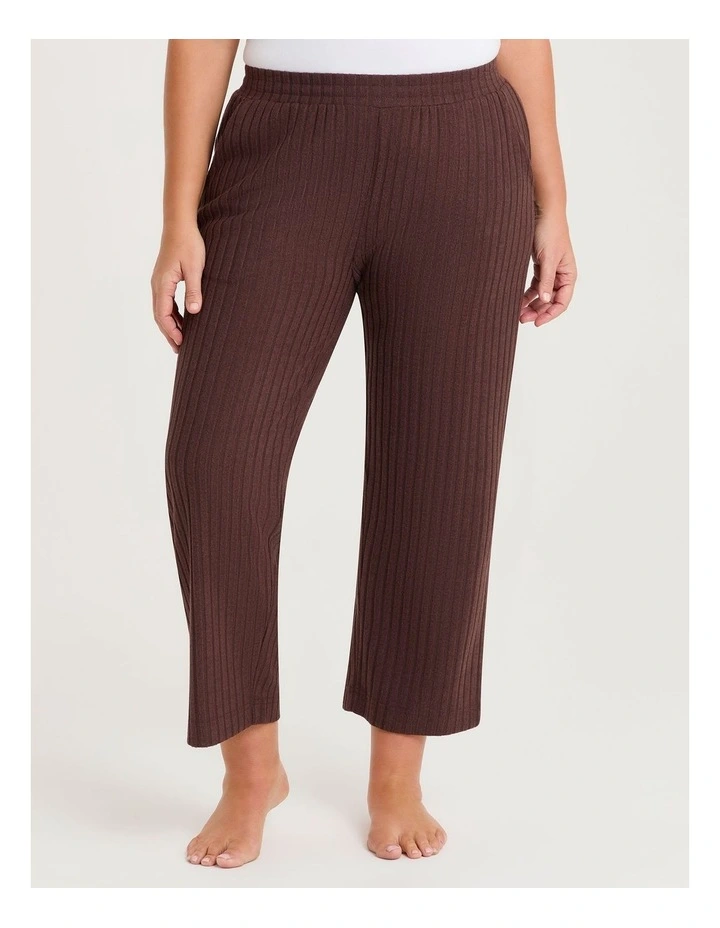 Cosy Rib Lounge Pant in Cocoa Bean image 1