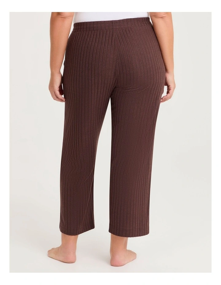 Cosy Rib Lounge Pant in Cocoa Bean image 2