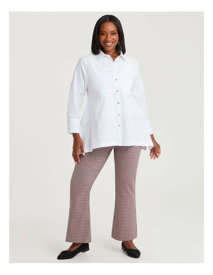Cotton Stretch Leah Shirt White image 3
