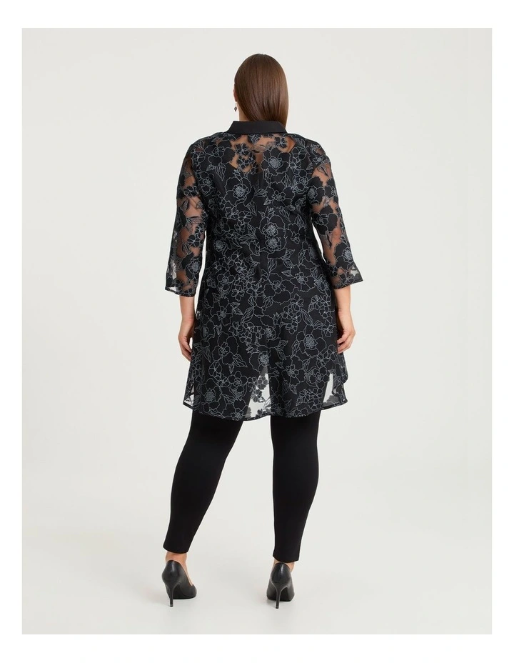 Keira Long Hilo Evening Shirt Black/silver image 2