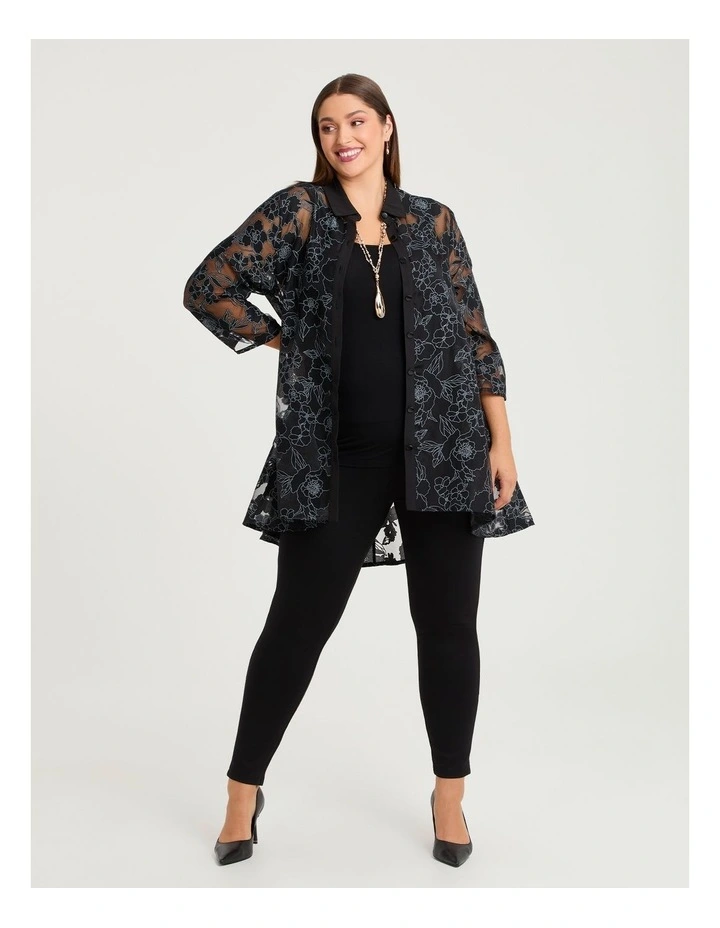 Keira Long Hilo Evening Shirt Black/silver image 4