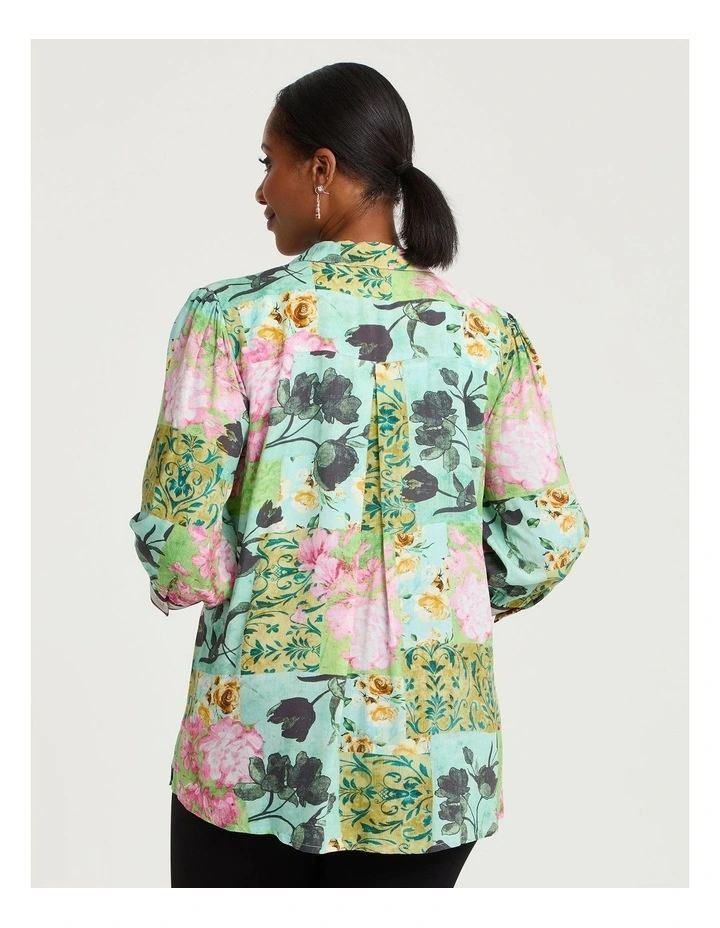 Natural Ivy And Rose Top Print image 2