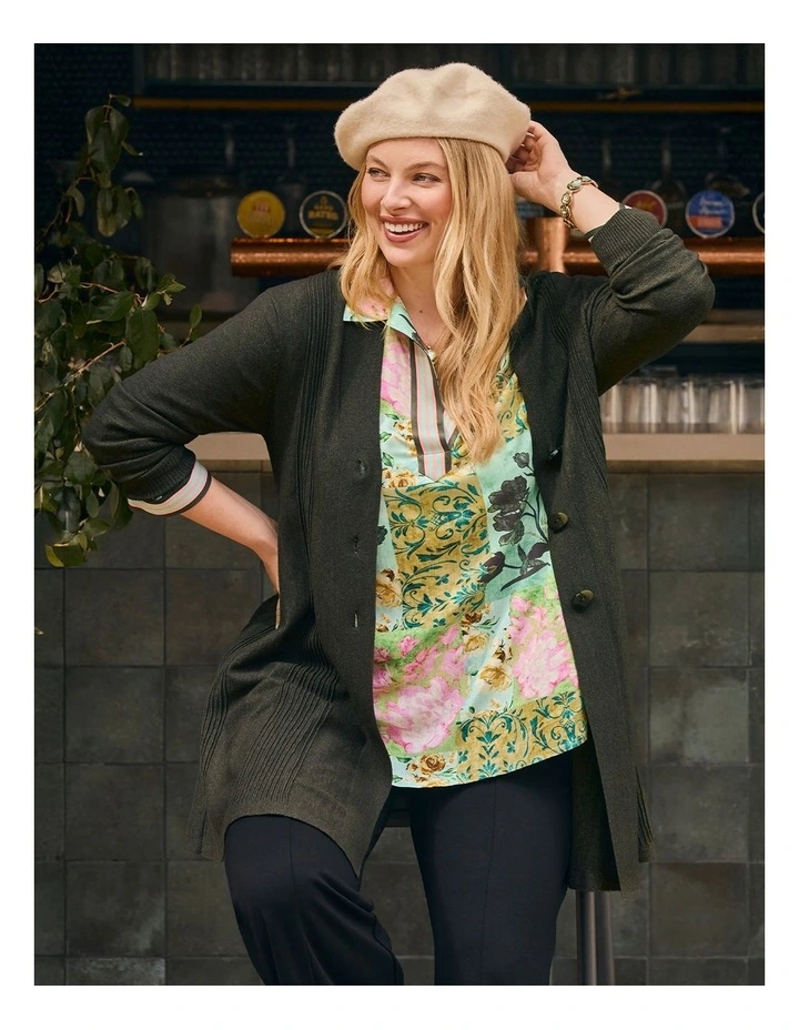 Natural Ivy And Rose Top Print image 6