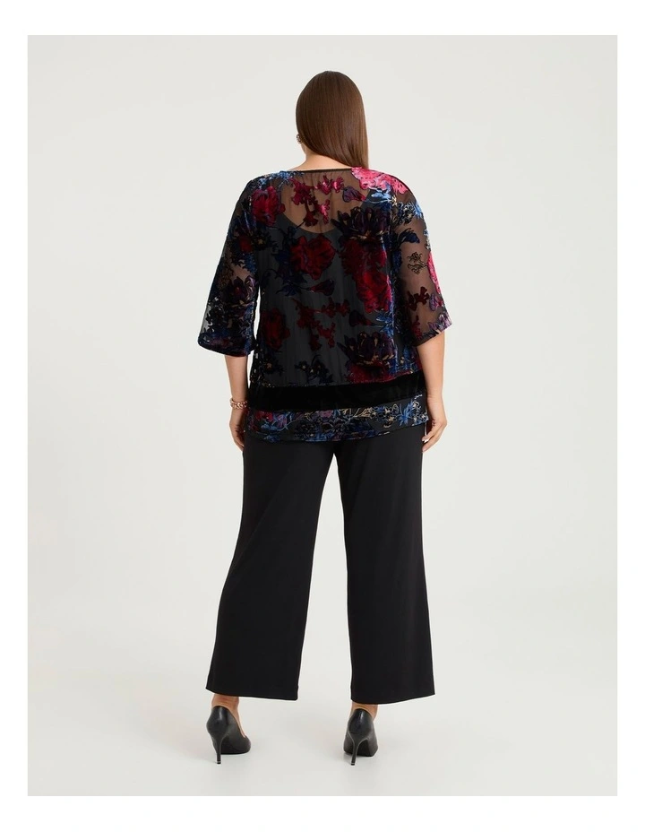 Velvet Floral Opera Top Floral image 2