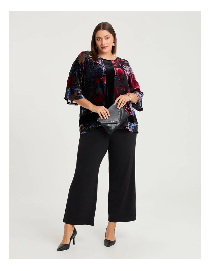 Velvet Floral Opera Top Floral image 4