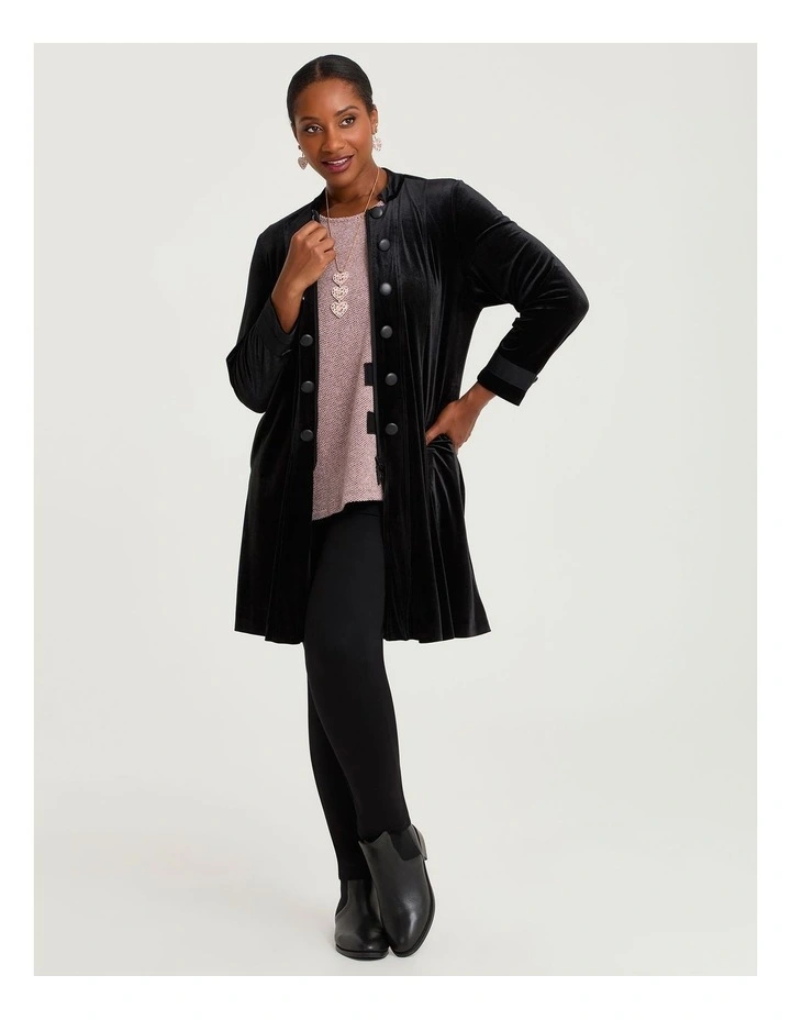 Rose Textured Spliced Top Cameo Pink/black image 4