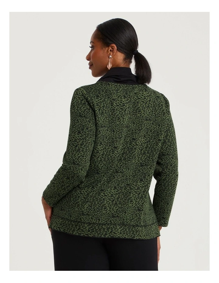 Reine Textured Top Ivy Green/black image 2