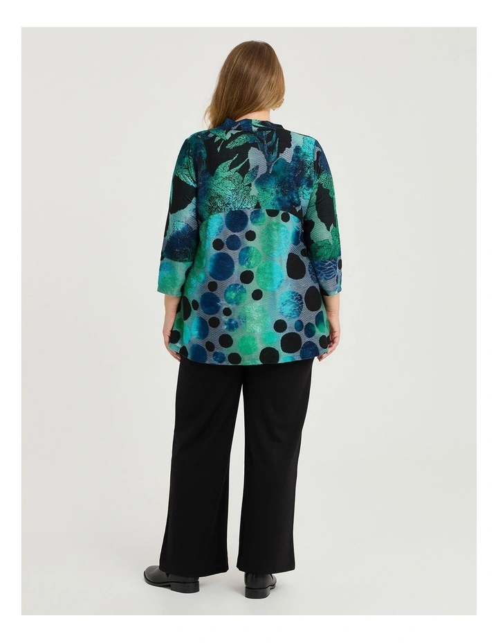 Burnout Top in Floral/Spot Print image 2