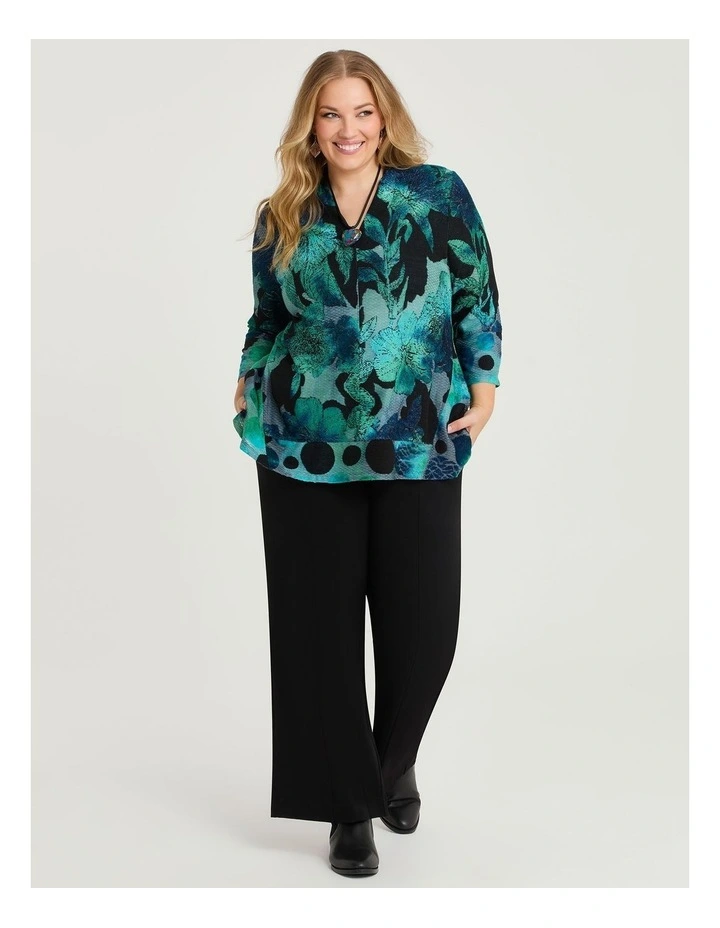Burnout Top in Floral/Spot Print image 3