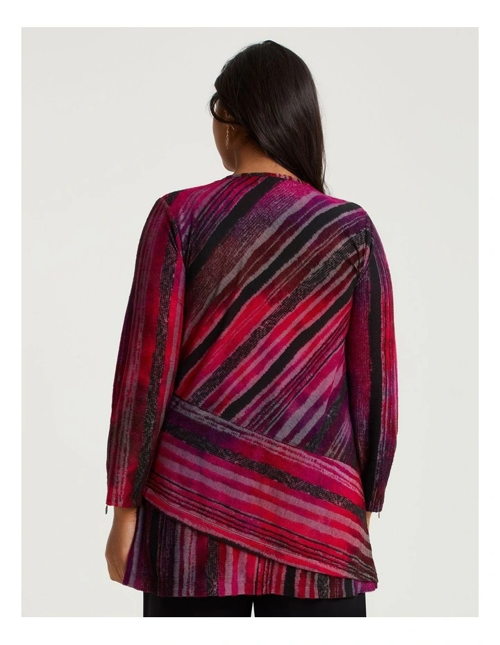 Burnout Top in Stripe Print image 2